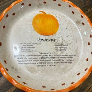 Orange Pumpkin Pie Dish